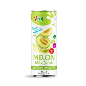 Melon Milk Drink Canned 250ml Vinut Brand Supplier Manufacturer Customized Packaging Private Label OEM
