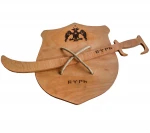 Wooden Sword Shield Set Toy Play with Knight on Horse Wooden Sword for Children turkish design
