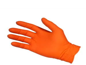 Orange Nitriles Gloves