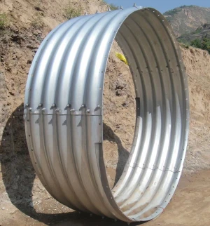 Corrugated steel drain pipe used for tunnel