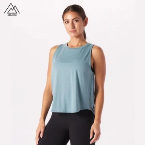 OEM Premium Quality Custom Slim Fit Fitness Yoga Racerback Breathable Tank Top for Women