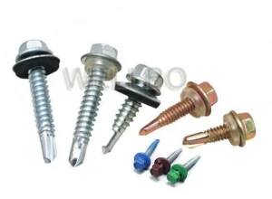 Customize screws as per sample or drawingHexagon head self drilling screw with EPDM washer