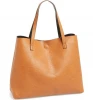 High quality Custom Reversible Faux Leather Tote & Wristlet
