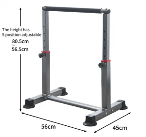 Heavy Duty Fitness Dip Bar Station- Strength Training Stand with Adjustable Length