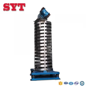 Cooling vertical vibrating spiral elevator conveyor for plastic granules