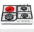 Import 1 Electric and 3 Gas Hob Combi cooktop 4 burner tempered glass Gas Hob from China