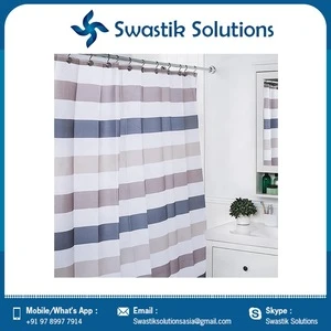 100% Cotton   Bath Curtain Shower Curtains Supplier