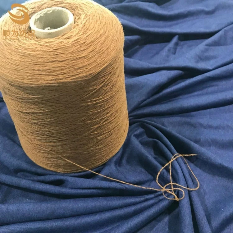 100% cotton knitted oe recycled yarn big loop melange yarn shirt fabric yarn