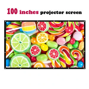 100 inch 16:9 Simple Projection Screen 100" 16:9 Portable Projector Screen for Business Meeting