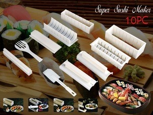 10Pcs Set Plastic Sushi Roll Mold DIY Japanese Food Different Shape Sushi Maker
