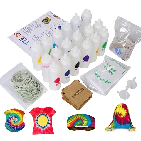 12 colors new art set paint tie-dye party supplies Diy tie-dye party bathtub kit wholesale