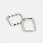 12 Years Factory Wholesale Metal Shoe Square Buckles Shiny Silver Square Ring Buckles for Bags