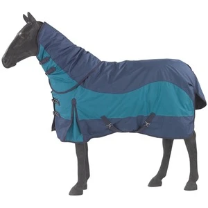 1200D Two tone winter horse rug with detachable neck blanket
