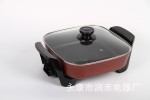 1200w Non-stick cooking surface die-casting aluminium alloy electric fry pan with adjustable temperture