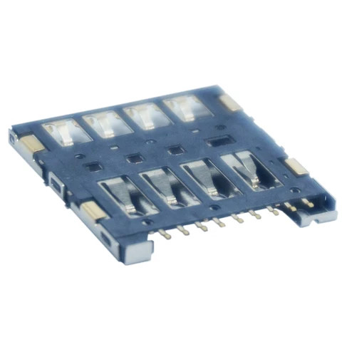 1.24H SMT SMD Type Push Pull Type Adapet Micro Sim Card Connector