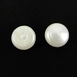 1.45 Cts Natural White Pearl 7mm Round Cabochon Loose Gemstone for Earring Making IG4516