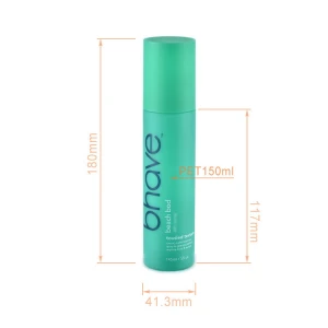 150ml PET plastic green pump lotion bottle with green cup
