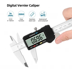 150mm 6 Inch LCD Digital Electronic Carbon Fiber Vernier Caliper Gauge Micrometer Measuring Tool Digital Tools Calipers
