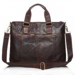 16 INCH Leather Briefcase Best Laptop Messenger Bag Satchel Office College Bags for Men Gifts for Him