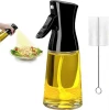 180ML Air FryerBBQ Oil Sprayer for Cooking  Olive Oil Dispenser Bottle for Kitchen  Premium Glass Oil Bottle