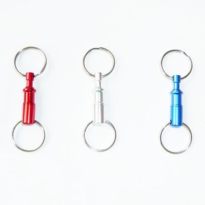 2 PCS Pull Apart Key Chain with Quick Release Clip Ring Holder