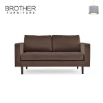 2 Seat Design Brown modern hotel furniture hotel fabric sofa