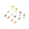 200Pcs 18K Gold Plated Stainless Steel Earring Backs Accessories Butterfly Earring Back Stopper for Jewelry Findings&Components