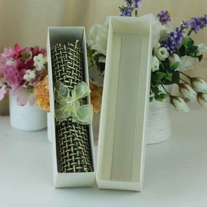 2016 newest Scroll Wedding Invitation Card with straw mat material