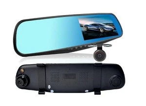 2016 Newest Wireless wifi 4.3 inch Dual lens car DVR auto dimming rearview mirror with G-sensor