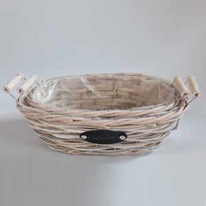 2016 Popular reasonable price colored storage willow basket with metal handle