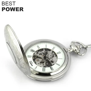 2018 Classic Stainless Steel Mechanical movement men pocket watch