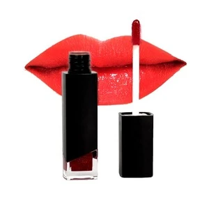 2018 new private label bright color best lipstick makeup red lip gloss