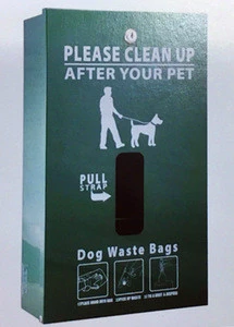 2018 New type aluminum dog pet waste station bins with bracket with green painting