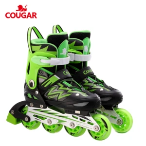 2018 Professional cougar cheap children inline skate flashing roller