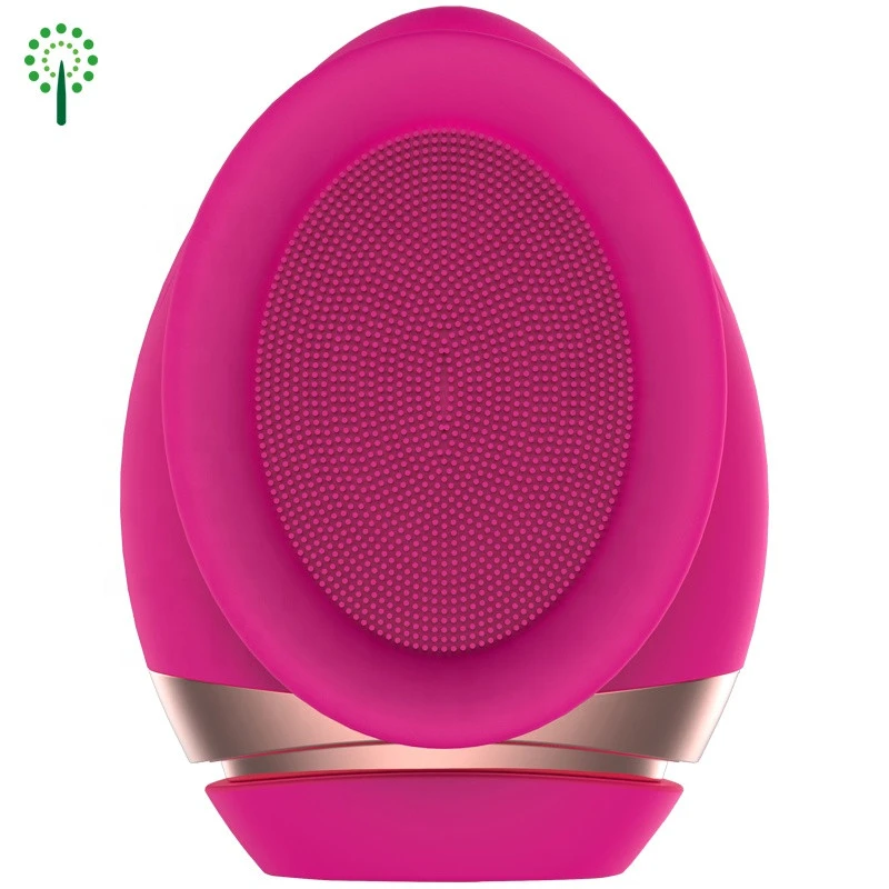 2019 Electric Sonic Silicone facial cleansing brush gentle vibrating Face cleaner Skin care device Gentle exfoliation
