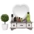 Import 2019 Hot sale customized girls solid wood mini dresser with heart shape mirror from China