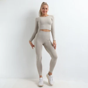 2020 Amazon hot sale sportswear long sleeve three-piece fitness yoga set sportswear athletic wear yoga wear