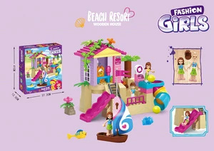 2020 Girls fashion building block sets DIY educational construction  plastic toys ABS 58pcs