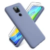 2020 New 2 PACK Screen Protector With Candy Liquid Silicone Rubber Phone Case For Xiaomi Redmi Note 9 / Redmi 10x 4G