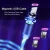 2020 new arrival wholesale luminous magnetic charging cable cell phone accessories micro usb flowing light 3 in 1 magnetic cable
