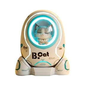 2020 promotion gifts 10000mah cartoon B.cat space capsule power bank with breathing lamp and dual usb outputs