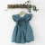 Import 2020 summer new girls dress cotton and linen solid color back bow princess dress from China