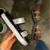 2020 Women Sandalia De Mujer Thick Sole Platform Open Toe Slides Shoes Plus Size Slippers