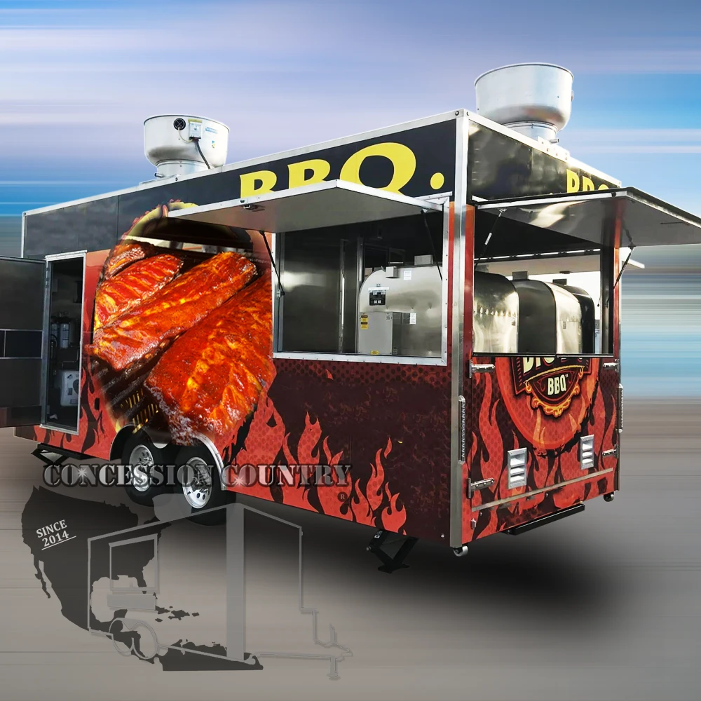 2021 Concession Country China Hot Sale Mobile Food Cart Vending Foodtruck Containers Mobile Fast Food Van Trailer for europe