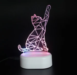 2021 RGB color change Fancy Acrylic Night Light 3D Illusion Astronaut Led Lights For Home