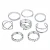 Import 2021 Sailing Jewelry Creative Retro Simple Multi Layer Cross Opening Ring Set Twist 8 Piece Joint Ring Set from China
