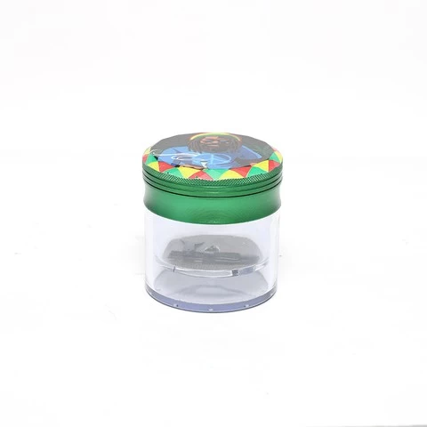 2022 New Arrival 63mm Custom New Herbal Accessories Aluminium Alloy 4 Layer Transparency Dry Tobacco Herb Grinder