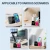 Import 2023 New multi-functional 15W wireless charger custom LOGO with LED clock alarm thermometer mobile phone stand from China