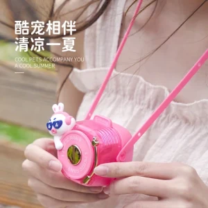 2024 New Arrival rechargeable fan DJ cool cartoon shaped summer outdoor mini portable fan