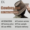 2024 Wholesale customization Western sombrero de vaquero Summer Riding Imitation Fur Leather hat Outdoor Cowboy Hat for adult